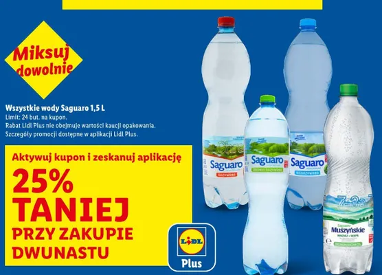 Woda mineralna 1.5 l promocja w Lidl