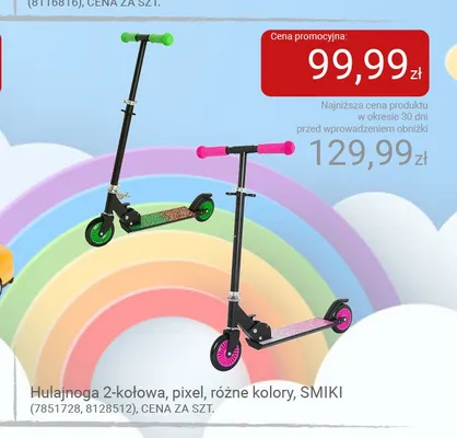 Hulajnoga 2-kołowa pixel SMIKI promocja w Smyk