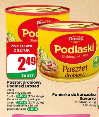 Pasztet drobiowy Podlaski Drosed promocja w Dino