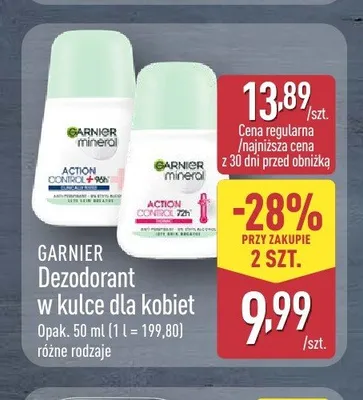 Dezodorant w kulce dla kobiet Garnier Mineral Action Control promocja w Aldi