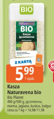 Kasza Naturavena bio bulgur promocja w Leclerc