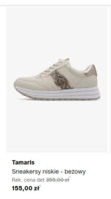 Sneakersy niskie Tamaris beżowy promocja w Lounge by Zalando
