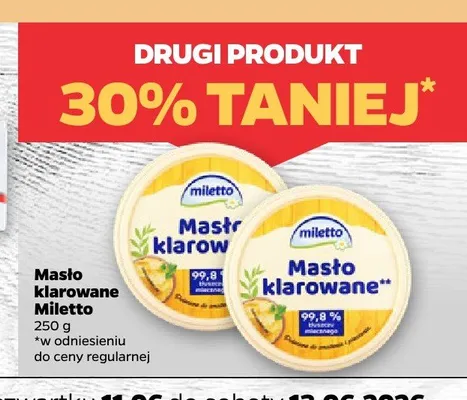 Masło klarowane Miletto promocja w Netto