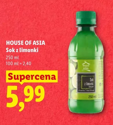 Sok z limonki House Of Asia promocja w Lidl