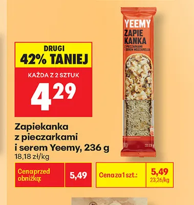 Zapiekanka z pieczarkami i serem Yeemy promocja w Biedronka