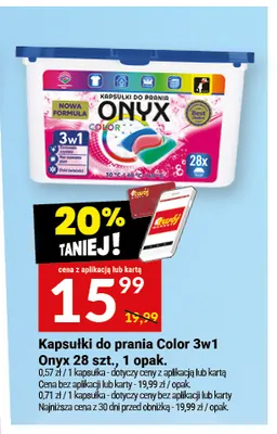 Kapsułki do prania Color 3w1 Onyx promocja w Twój Market