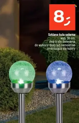Szklana kula solarna wys. 36cm promocja w Dealz