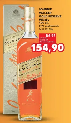 Whisky Johnnie Walker Gold Reserve promocja w Kaufland