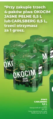 Piwo Okocim Jasne Pełne 4-pak 500 ml promocja w Duży Ben