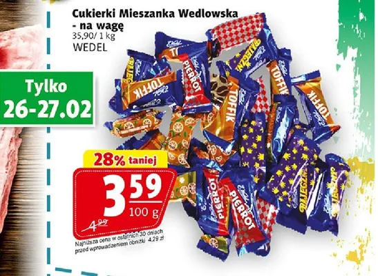 Cukierki mieszanka wedlowska na wagę promocja w Prim Market