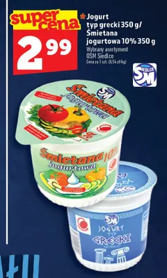 Śmietana jogurtowa OSM Siedlce 10% promocja w TOPAZ