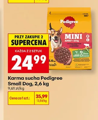 Karma sucha Pedigree Small Dog promocja w Biedronka