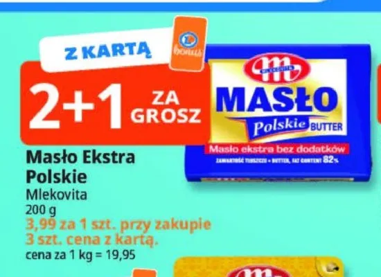 Masło Ekstra Polskie Mlekovita promocja w Leclerc