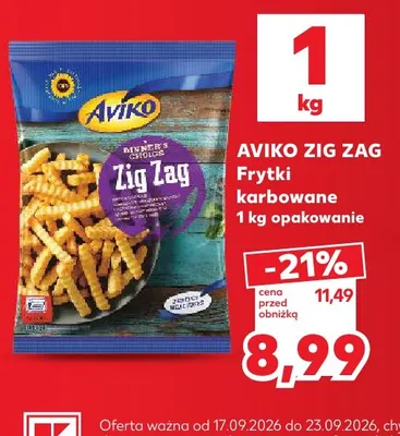 Frytki karbowane Zig Zag Aviko promocja w Kaufland