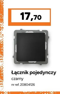 Łącznik pojedynczy Ospel Seria AS czarny promocja w Bricoman
