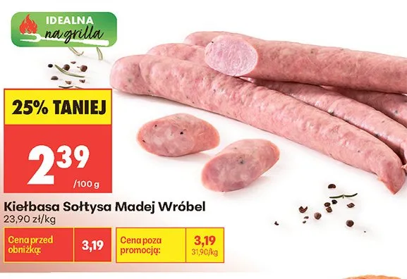 Kiełbasa Sołtysa Madej Wróbel promocja w Biedronka