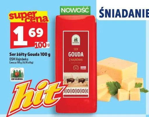 Ser żółty Gouda OSM Hajnówka promocja w TOPAZ