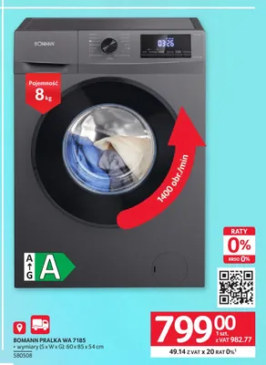 Pralka Wa 7185 Bomann promocja w Selgros