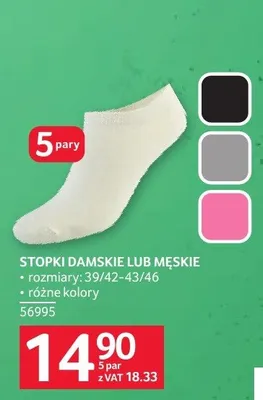 Stopki damskie lub męskie promocja w Selgros