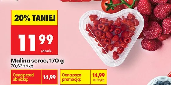 Malina serce promocja w Biedronka