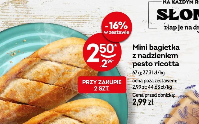 Mini bagietka z nadzieniem pesto ricotta Żabka promocja w Żabka