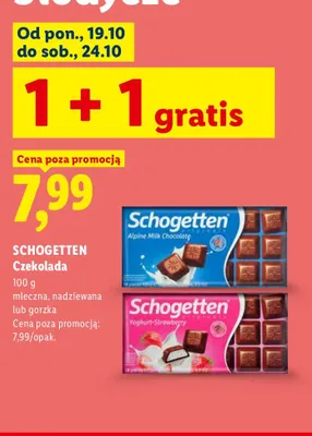 Czekolada mleczna Schogetten promocja w Lidl