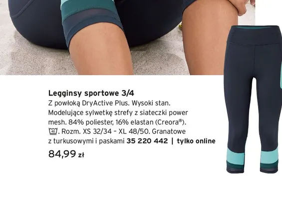 Legginsy sportowe 3/4 promocja w Tchibo