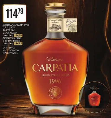 Wódka Carpatia 1996 promocja w Dino