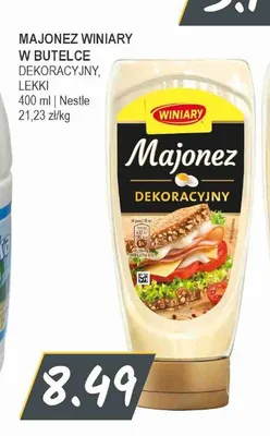 Majonez Winiary dekoracyjny w butelce promocja w Słoneczko