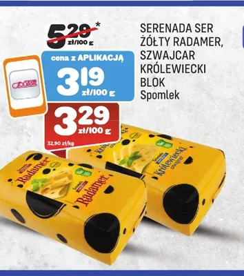 Ser żółty Szwajcar Królewiecki blok Serenada promocja w Społem Praga