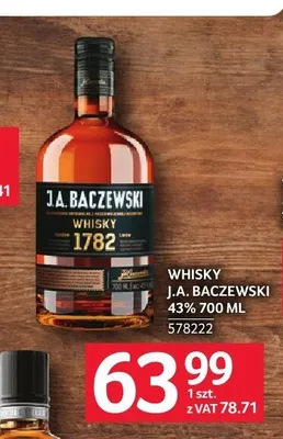 Whisky J.A. Baczewski promocja w Selgros