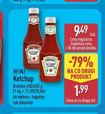 Ketchup łagodny Heinz promocja w Aldi