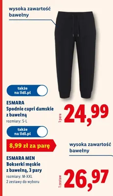 Spodnie capri damskie z bawełną promocja w Lidl