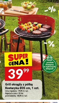 Grill okrągły z półką Kostaryka promocja w Twój Market