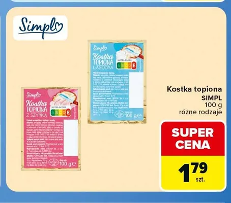 Kostka topiona Simpl łagodna promocja w Carrefour Market
