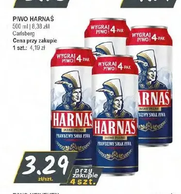 Piwo Harnaś Jasne Pełne promocja w Słoneczko