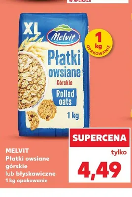 Płatki owsiane błyskawiczne Melvit promocja w Kaufland