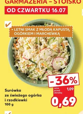 Surówka ze świeżego ogórka i rzodkiewki promocja w Kaufland