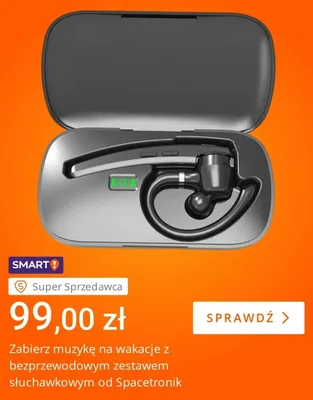 Bezprzewodowy zestaw słuchawkowy Spacetronik promocja w Allegro