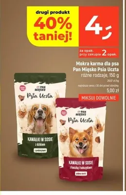 Mokra karma dla psa Pan Mięsko Psia Uczta kawałki w sosie z dzikiem promocja w Dealz