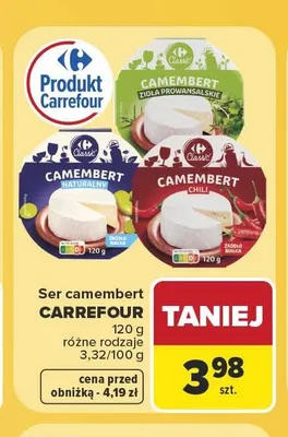 Ser camembert Carrefour Classic z ziołami prowansalskimi promocja w Carrefour