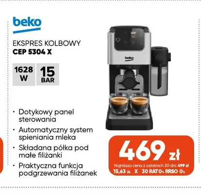 Ekspres kolbowy Cep 5304 X Beko promocja w Max Elektro