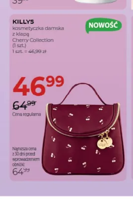 Kosmetyczka damska z klapą KillyS Cherry Collection promocja w Drogerie Jawa