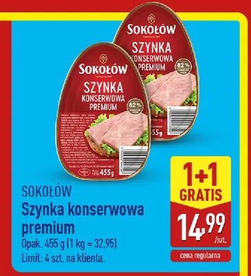 Szynka konserwowa premium Sokołów promocja w Aldi