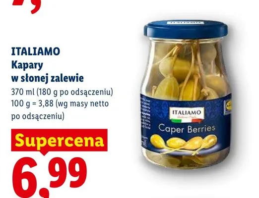 Kapary w słonej zalewie ITALIAMO promocja w Lidl