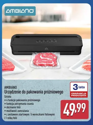 Urządzenie do pakowania próżniowego Ambiano promocja w Aldi