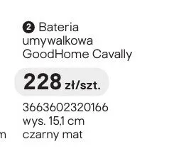 Bateria umywalkowa GoodHome Cavally promocja w Castorama