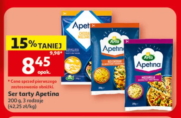 Ser tarty Apetina Red Cheddar promocja w Auchan