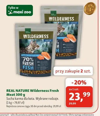 Sucha karma dla kota Real Nature Wilderness Fresh Meat promocja w MAXI ZOO