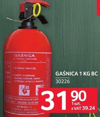 Gaśnica 1 kg BC promocja w Selgros